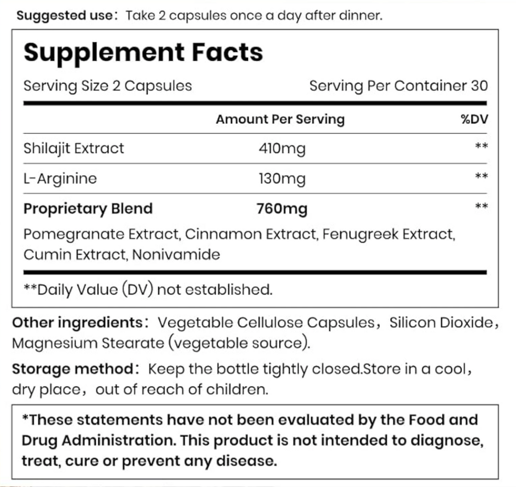 Flynew Shilajit Ultra – 60 Cápsulas